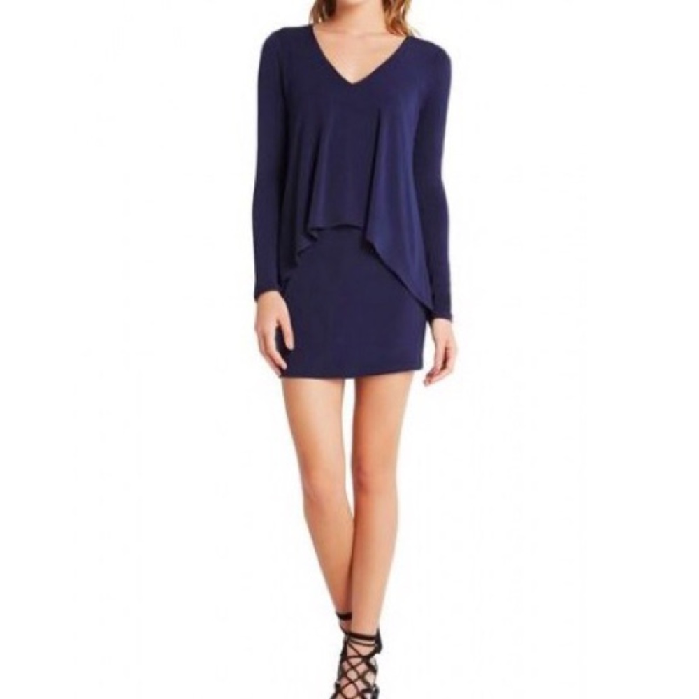NWOT BCBGeneration Long Sleeve Overlay Dress
